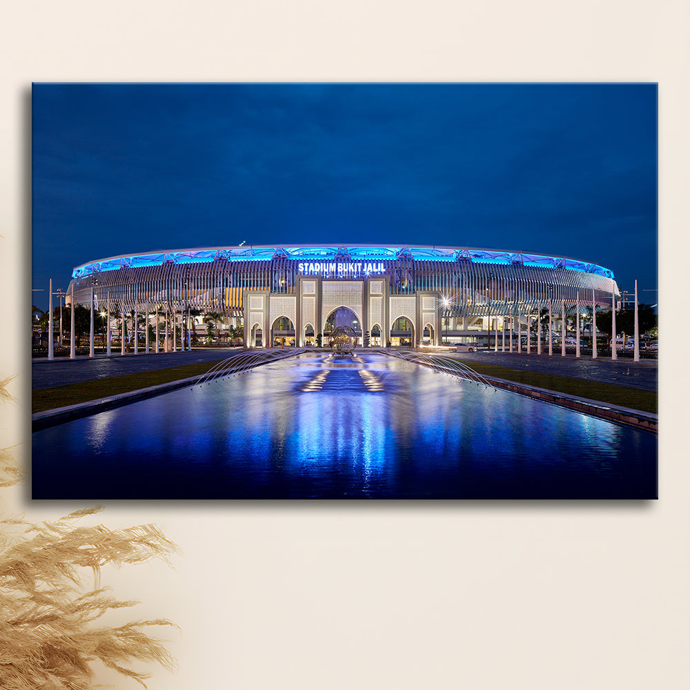 National Stadium in Bukit Jalil, Stadium Canvas, Sport Art, Gift for him, Man Cave Decor, Art Print, Canvas Print Wall Art