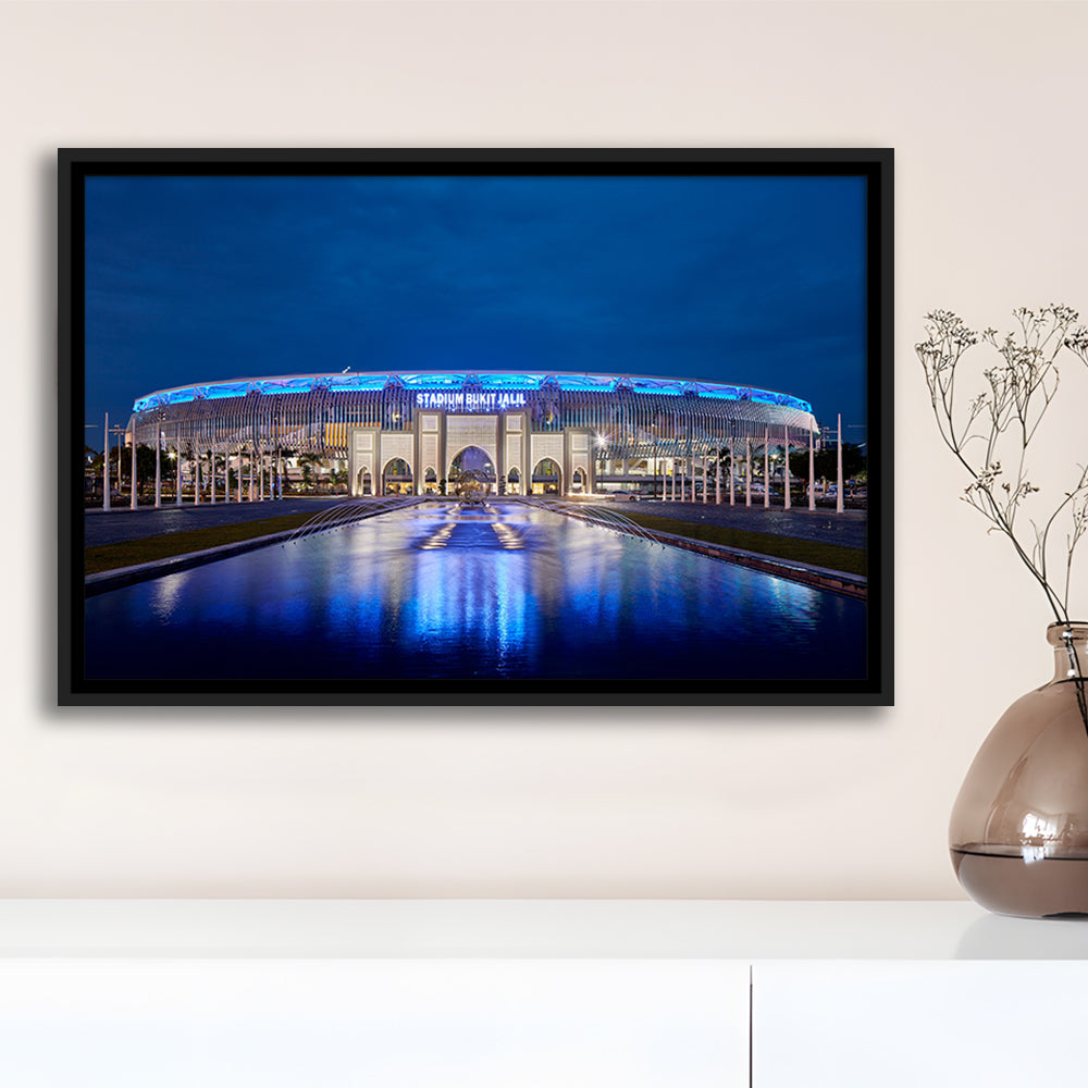 National Stadium in Bukit Jalil, Stadium Canvas, Sport Art, Framed Canvas Print Wall Art, Floating Frame