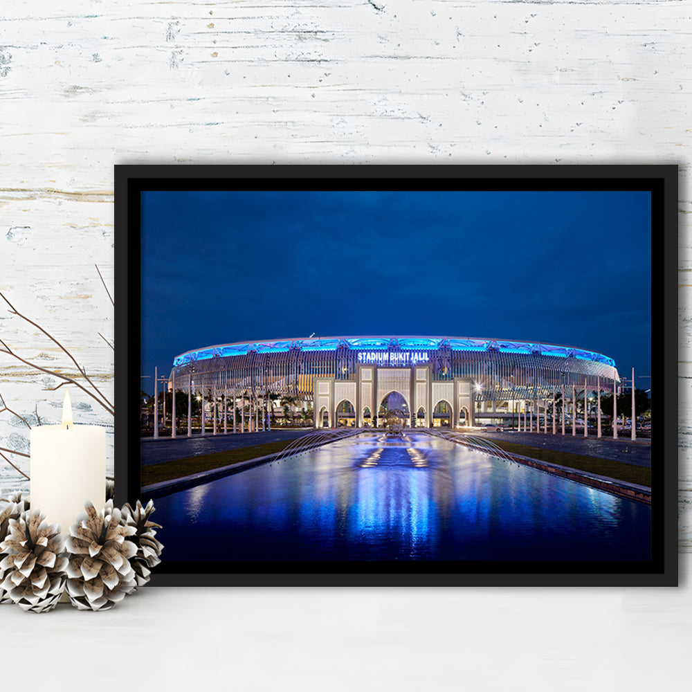 National Stadium in Bukit Jalil, Stadium Canvas, Sport Art, Framed Canvas Print Wall Art, Floating Frame