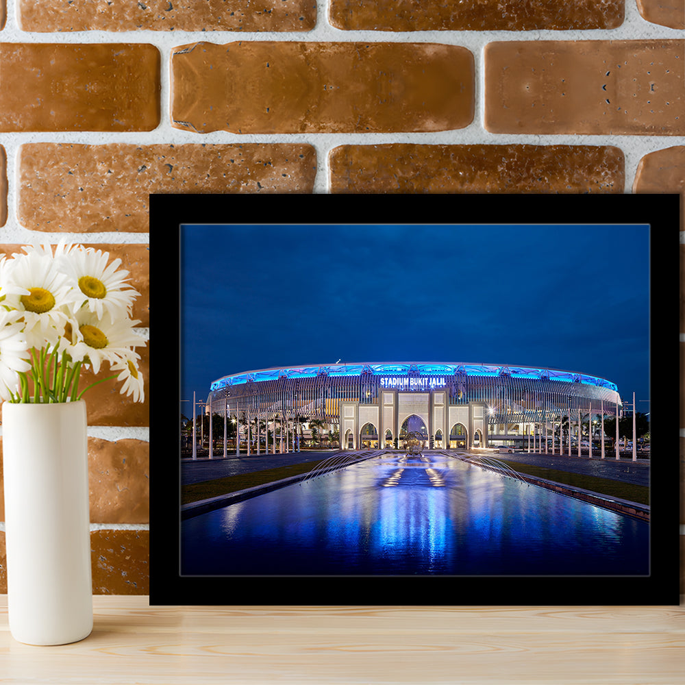 National Stadium in Bukit Jalil, Stadium Canvas, Sport Art, Gift for him, Framed Art Print Wall Decor, Picture Framed