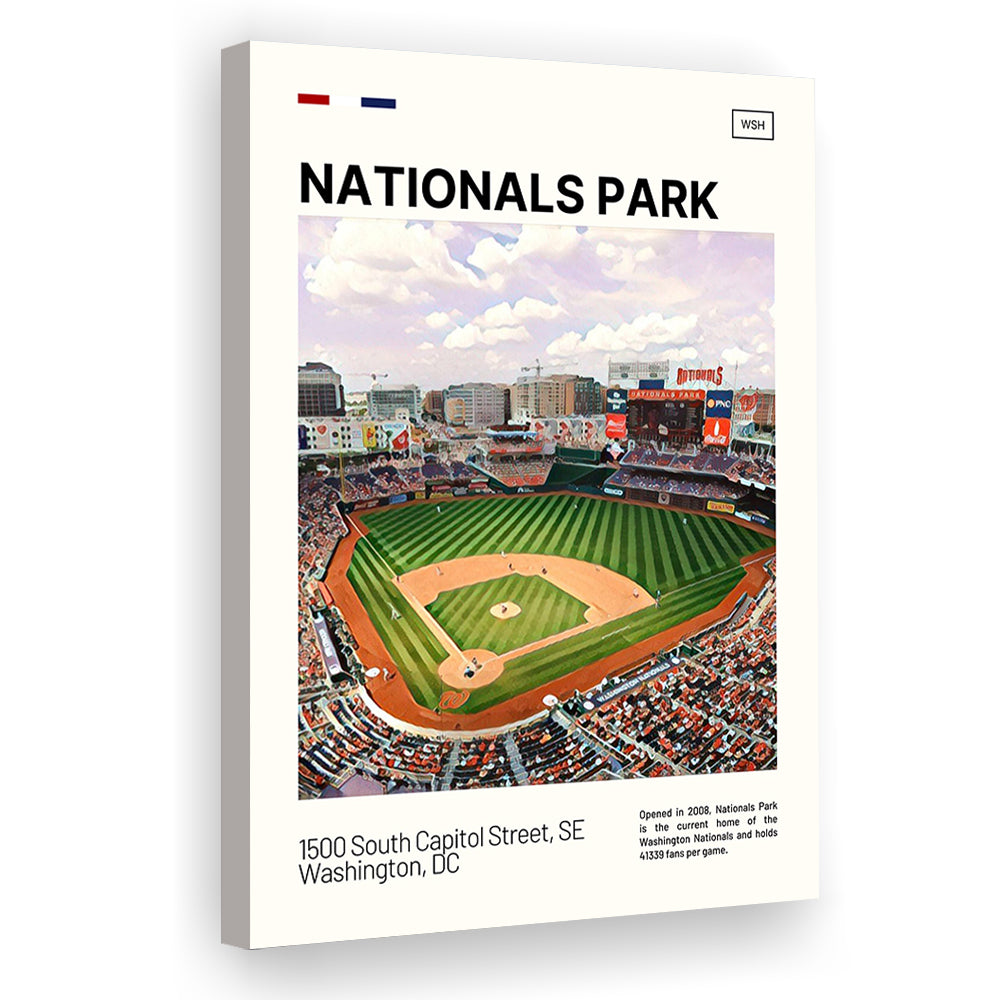Nationals Park Print, Washington Nationals Stadium Canvas Art, Fan Gifts, Sport Art, Canvas Print Wall Art