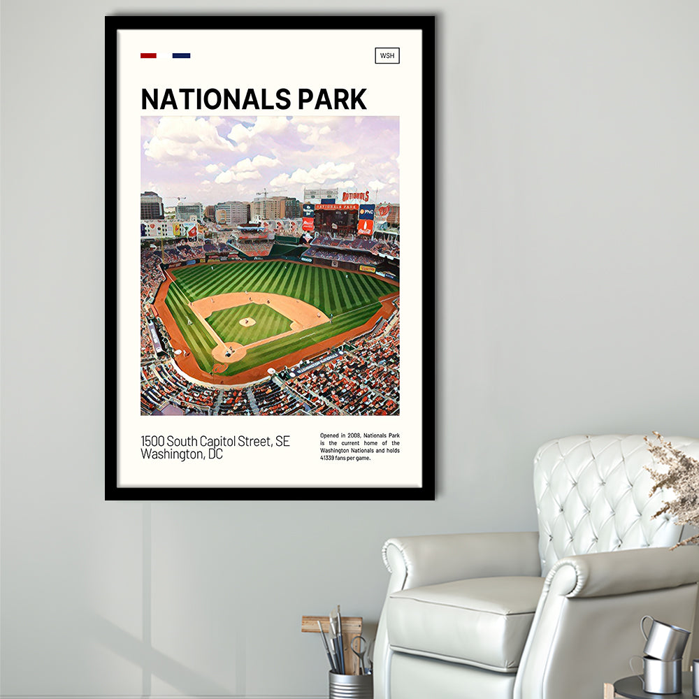 Nationals Park Print, Washington Nationals Stadium Art, Gifts for him, Sport Art, Framed Art Print Wall Decor