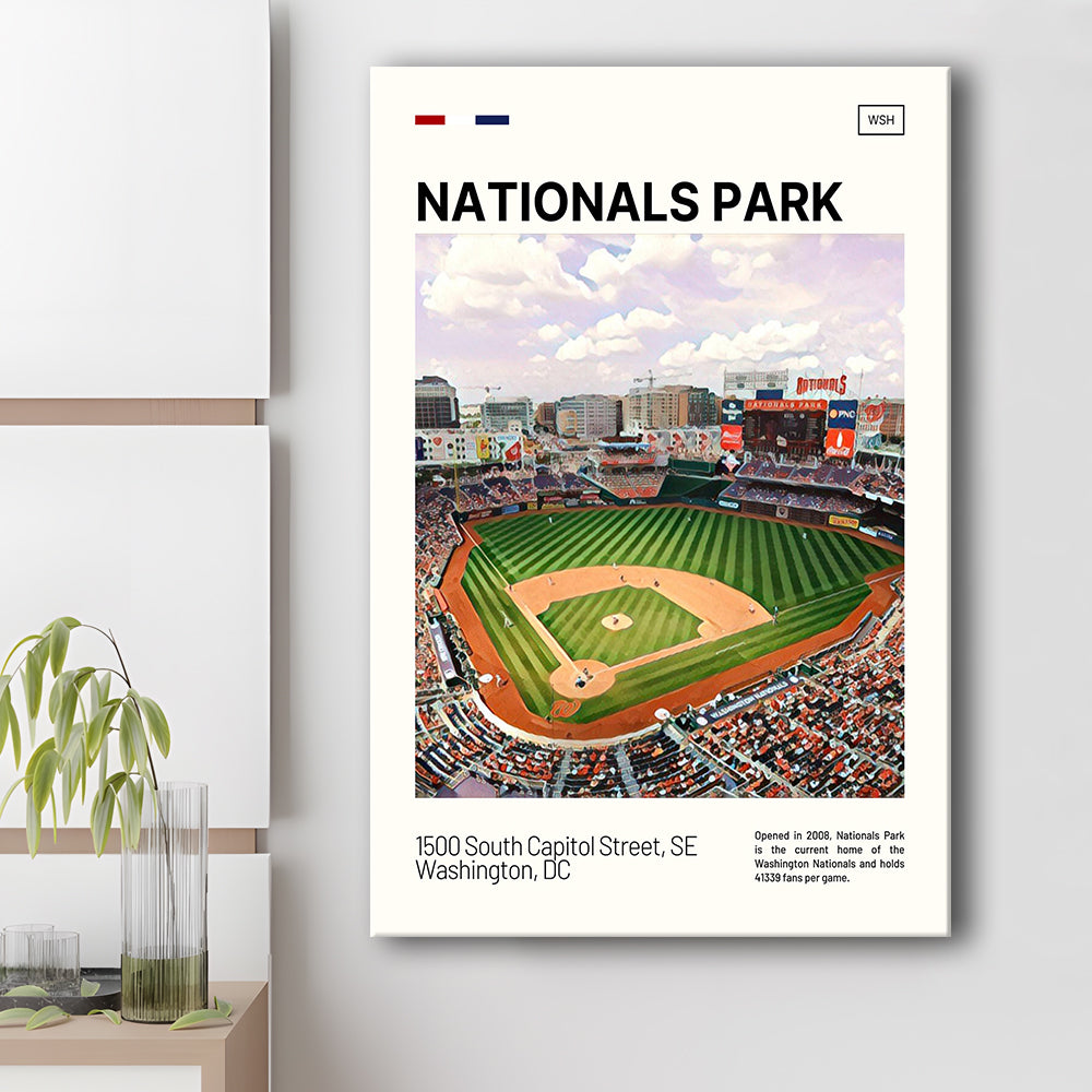 Nationals Park Print, Washington Nationals Stadium Canvas Art, Fan Gifts, Sport Art, Canvas Print Wall Art