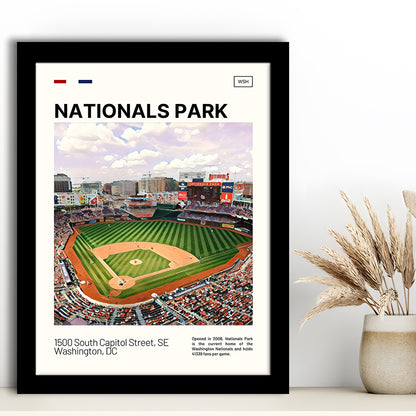 Nationals Park Print, Washington Nationals Stadium Art, Gifts for him, Sport Art, Framed Art Print Wall Decor