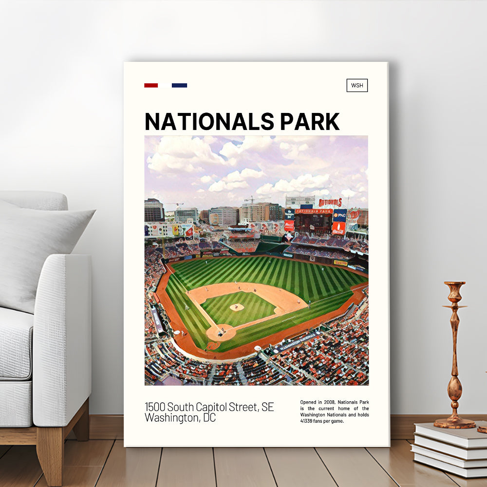Nationals Park Print, Washington Nationals Stadium Canvas Art, Fan Gifts, Sport Art, Canvas Print Wall Art
