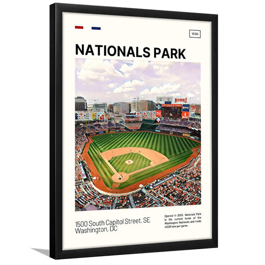Nationals Park Print, Washington Nationals Stadium Art, Gifts for him, Sport Art, Framed Art Print Wall Decor