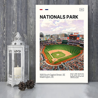 Nationals Park Print, Washington Nationals Stadium Canvas Art, Fan Gifts, Sport Art, Canvas Print Wall Art