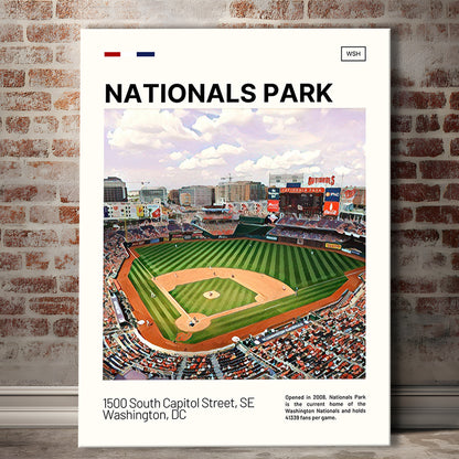 Nationals Park Print, Washington Nationals Stadium Canvas Art, Fan Gifts, Sport Art, Canvas Print Wall Art
