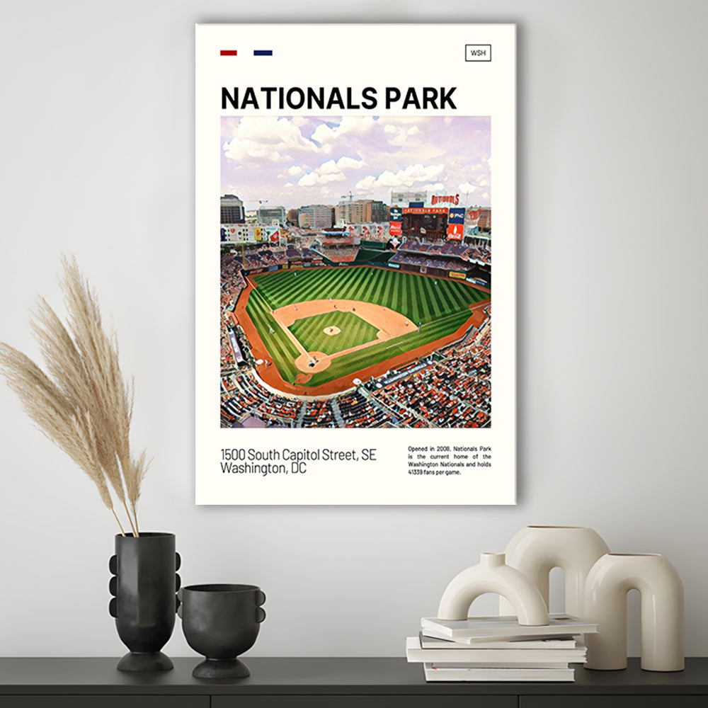 Nationals Park Print, Washington Nationals Stadium Canvas Art, Fan Gifts, Sport Art, Canvas Print Wall Art