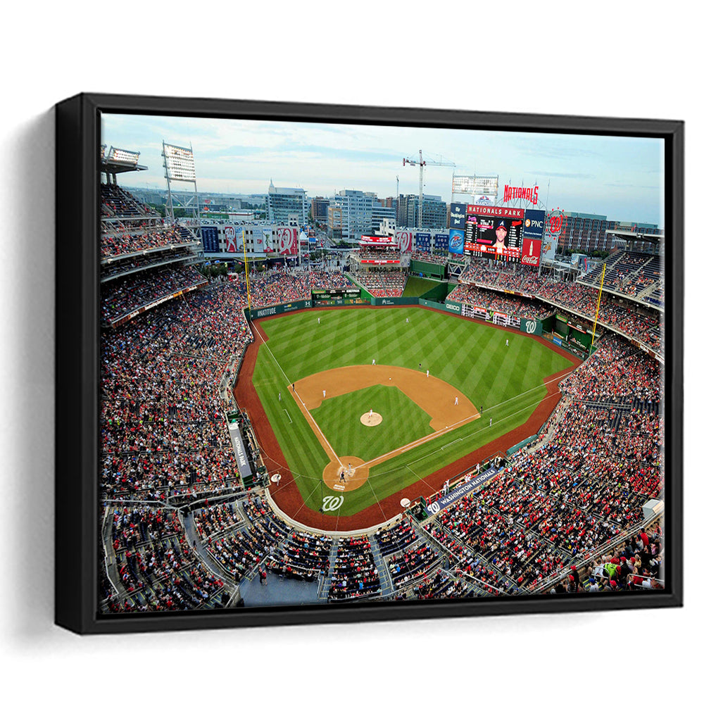 Nationals Park, Stadium Canvas, Sport Art, Framed Canvas Print Wall Art, Floating Frame