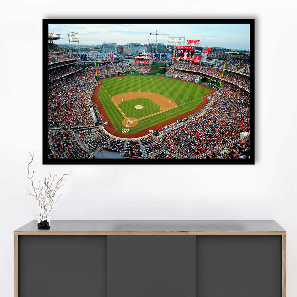 Nationals Park, Stadium Canvas, Sport Art, Gift for him, Framed Art Print Wall Decor, Picture Framed