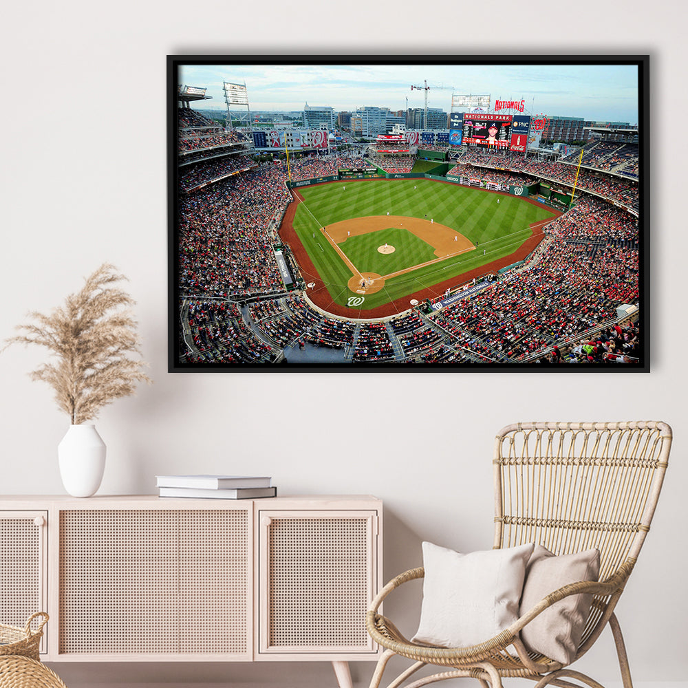 Nationals Park, Stadium Canvas, Sport Art, Framed Canvas Print Wall Art, Floating Frame