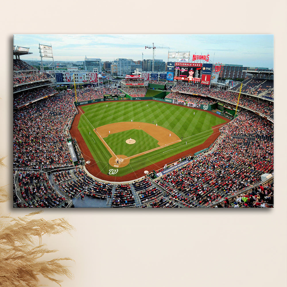 Nationals Park, Stadium Canvas, Sport Art, Gift for him, Man Cave Decor, Art Print, Canvas Print Wall Art