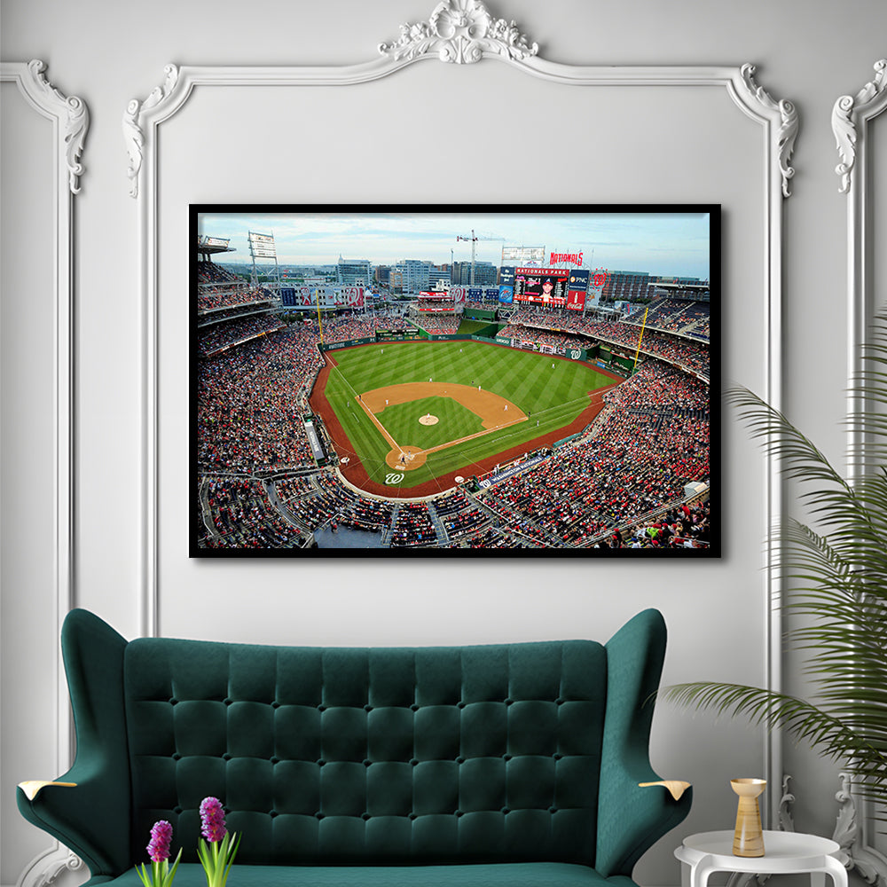 Nationals Park, Stadium Canvas, Sport Art, Gift for him, Framed Art Print Wall Decor, Picture Framed