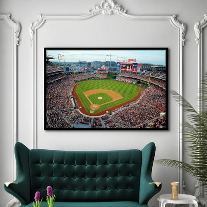 Nationals Park, Stadium Canvas, Sport Art, Gift for him, Framed Art Print Wall Decor, Picture Framed