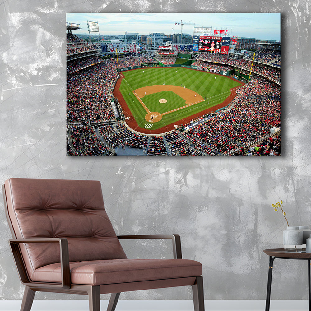Nationals Park, Stadium Canvas, Sport Art, Gift for him, Man Cave Decor, Art Print, Canvas Print Wall Art