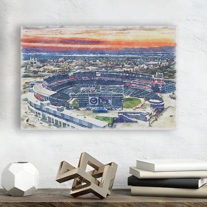 Nationals Park WaterColor, Washington, DC Baseball Watercolor, Sport Art, Gifts for him, Canvas Print Wall Art