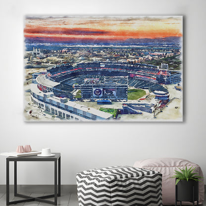 Nationals Park WaterColor, Washington, DC Baseball Watercolor, Sport Art, Gifts for him, Canvas Print Wall Art