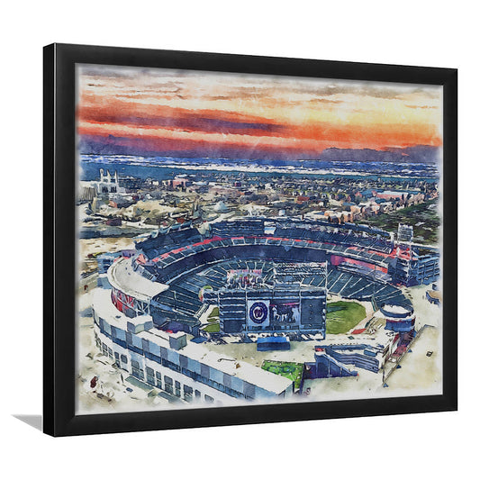 Nationals Park WaterColor, Washington, DC Baseball Watercolor, Sport Gift Art, Framed Art Print Wall Decor
