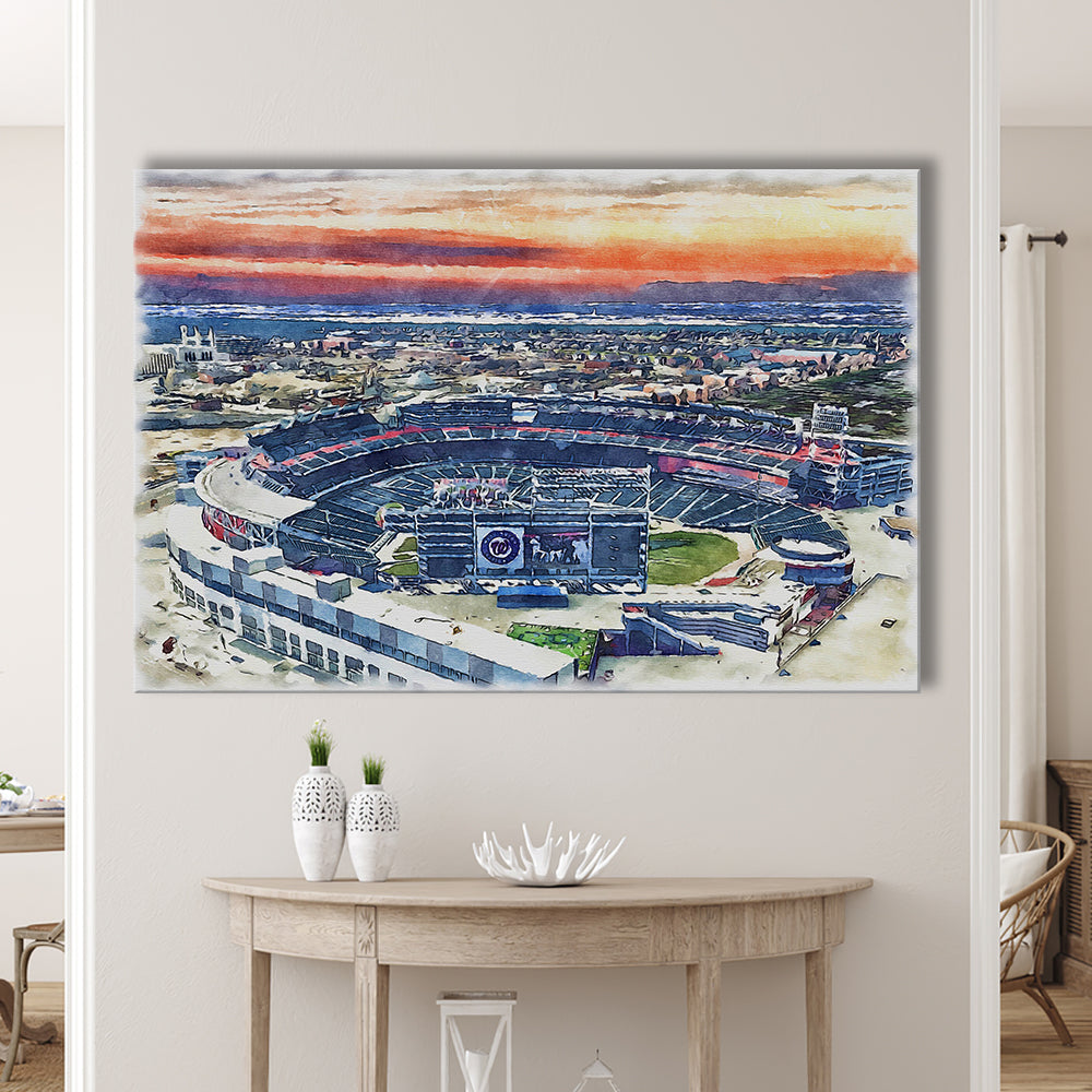 Nationals Park WaterColor, Washington, DC Baseball Watercolor, Sport Art, Gifts for him, Canvas Print Wall Art
