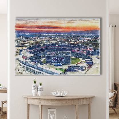 Nationals Park WaterColor, Washington, DC Baseball Watercolor, Sport Art, Gifts for him, Canvas Print Wall Art