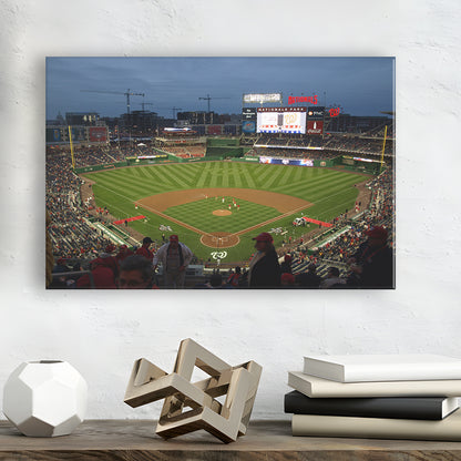 Nationals Park at Night, Stadium Canvas, Sport Art, Gift for him, Man Cave Decor, Art Print, Canvas Print Wall Art