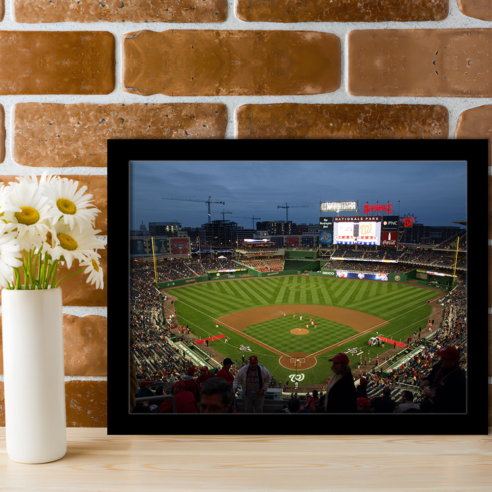 Nationals Park at Night, Stadium Canvas, Sport Art, Gift for him, Framed Art Print Wall Decor, Picture Framed