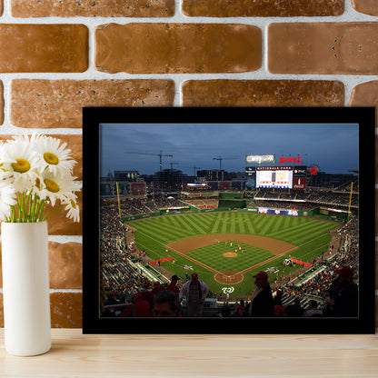 Nationals Park at Night, Stadium Canvas, Sport Art, Gift for him, Framed Art Print Wall Decor, Picture Framed