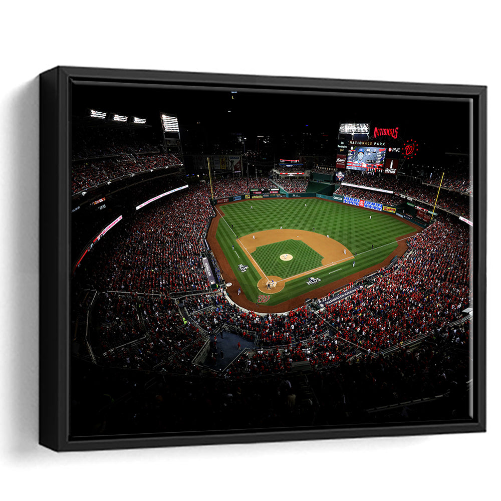 Nationals Park in Washington, Stadium Canvas, Sport Art, Framed Canvas Print Wall Art, Floating Frame