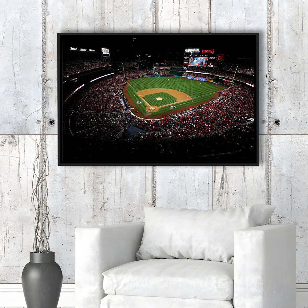Nationals Park in Washington, Stadium Canvas, Sport Art, Framed Canvas Print Wall Art, Floating Frame
