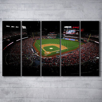 Nationals Park in Washington, Stadium Canvas, Sport Art, 5 Panel B, Extra Large Canvas, Canvas Print Wall Art