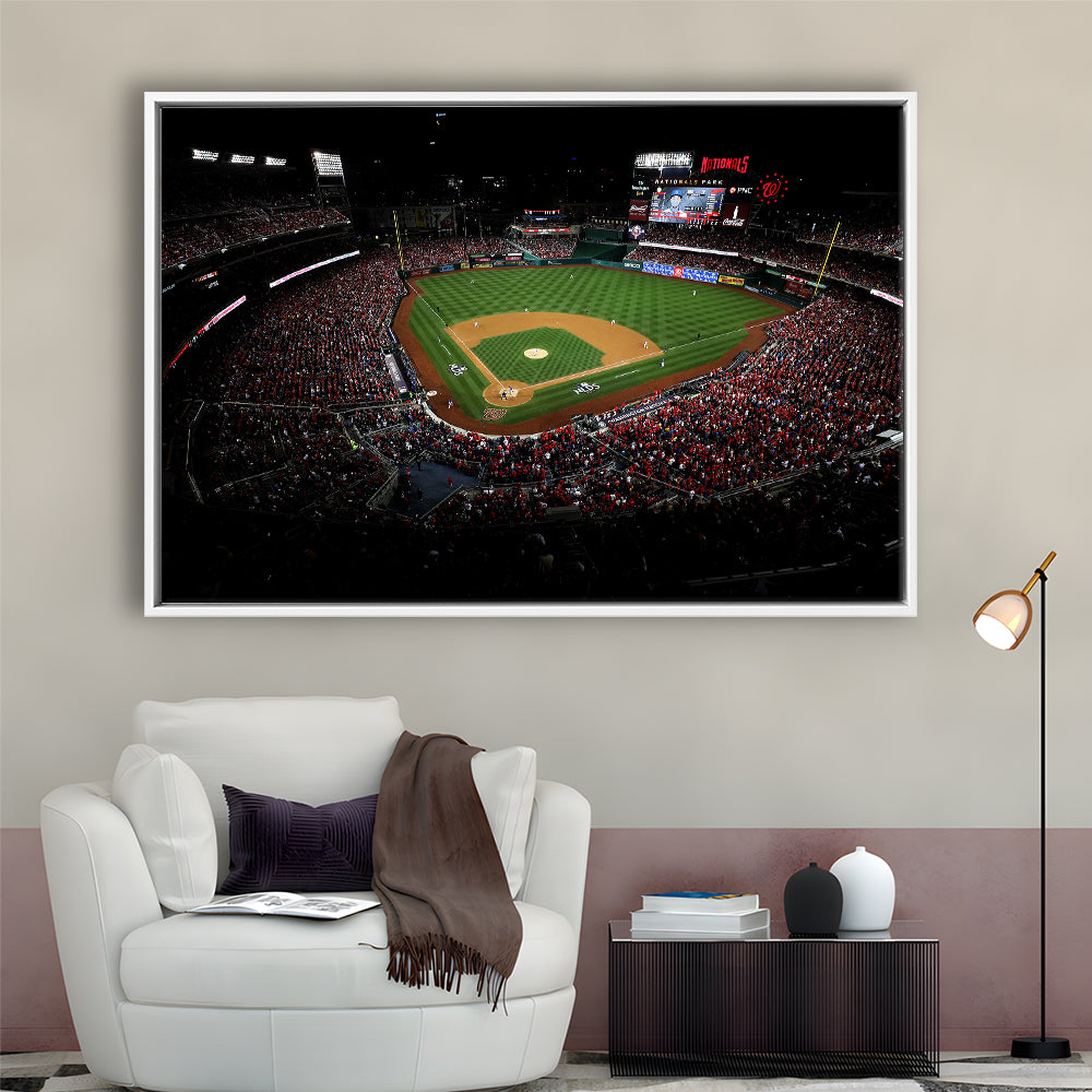 Nationals Park in Washington, Stadium Canvas, Sport Art, Framed Canvas Print Wall Art, Floating Frame