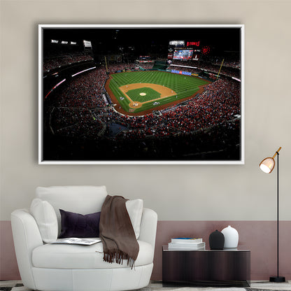Nationals Park in Washington, Stadium Canvas, Sport Art, Framed Canvas Print Wall Art, Floating Frame