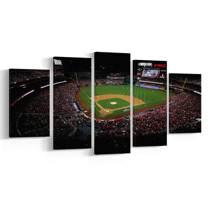Nationals Park in Washington, Stadium Canvas, Sport Art, Gift for him, 5 Panel, Large Canvas, Canvas Print Wall Art