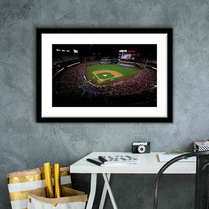 Nationals Park in Washington, Stadium Canvas, Sport Art, Gift for him, White Border Framed Art Print Wall Decor