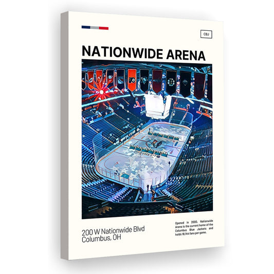Nationwide Arena Print, Columbus Blue Jackets Stadium Canvas Art, Fan Gifts, Sport Art, Canvas Print Wall Art