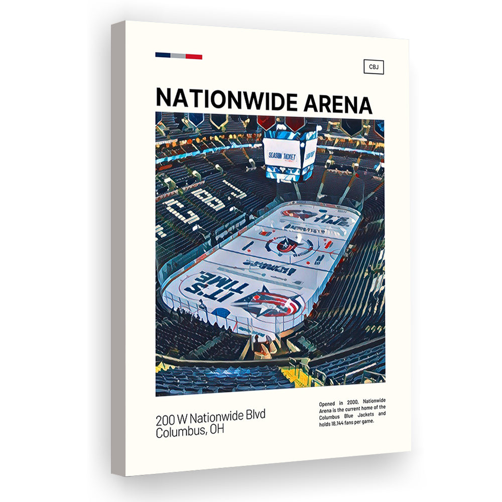 Nationwide Arena Print, Columbus Blue Jackets Stadium Canvas Art100, Fan Gifts, Sport Art, Canvas Print Wall Art