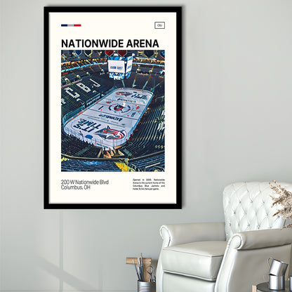 Nationwide Arena Print, Columbus Blue Jackets Stadium Art100, Gifts for him, Sport Art, Framed Art Print Wall Decor