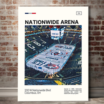 Nationwide Arena Print, Columbus Blue Jackets Stadium Canvas Art100, Fan Gifts, Sport Art, Canvas Print Wall Art