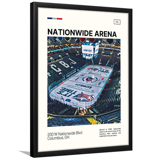 Nationwide Arena Print, Columbus Blue Jackets Stadium Art100, Gifts for him, Sport Art, Framed Art Print Wall Decor