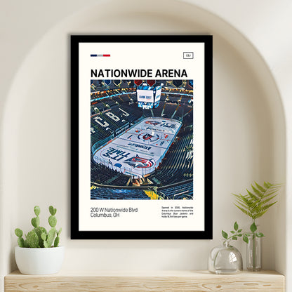 Nationwide Arena Print, Columbus Blue Jackets Stadium Art100, Gifts for him, Sport Art, Framed Art Print Wall Decor