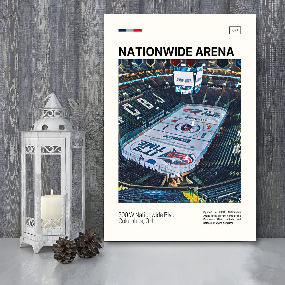Nationwide Arena Print, Columbus Blue Jackets Stadium Canvas Art100, Fan Gifts, Sport Art, Canvas Print Wall Art