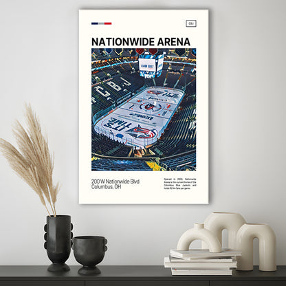 Nationwide Arena Print, Columbus Blue Jackets Stadium Canvas Art100, Fan Gifts, Sport Art, Canvas Print Wall Art