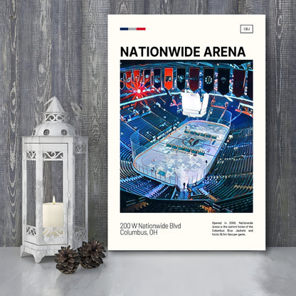 Nationwide Arena Print, Columbus Blue Jackets Stadium Canvas Art, Fan Gifts, Sport Art, Canvas Print Wall Art
