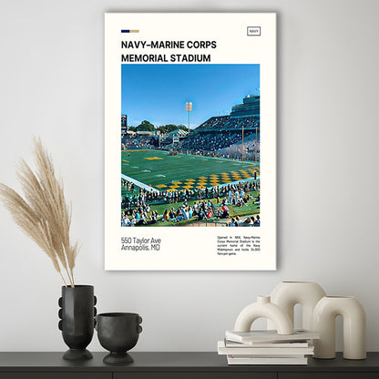 Navy Marine Corps Memorial Stadium Print, Navy Midshipmen Stadium Canvas Art, Fan Gifts, Sport Art, Canvas Print Wall Art