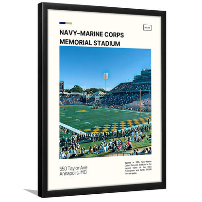 Navy Marine Corps Memorial Stadium Print, Navy Midshipmen Stadium Art, Gifts for him, Sport Art, Framed Art Print Wall Decor