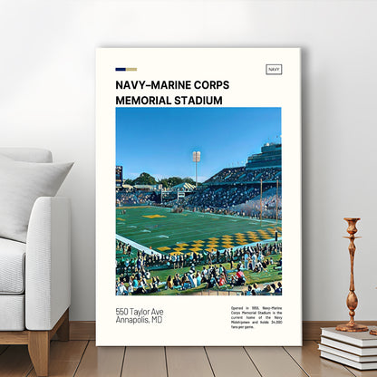 Navy Marine Corps Memorial Stadium Print, Navy Midshipmen Stadium Canvas Art, Fan Gifts, Sport Art, Canvas Print Wall Art