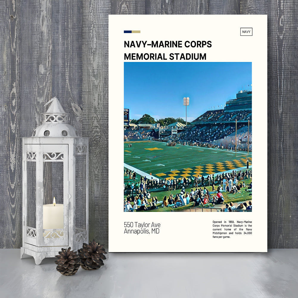 Navy Marine Corps Memorial Stadium Print, Navy Midshipmen Stadium Canvas Art, Fan Gifts, Sport Art, Canvas Print Wall Art