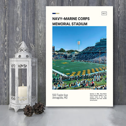 Navy Marine Corps Memorial Stadium Print, Navy Midshipmen Stadium Canvas Art, Fan Gifts, Sport Art, Canvas Print Wall Art
