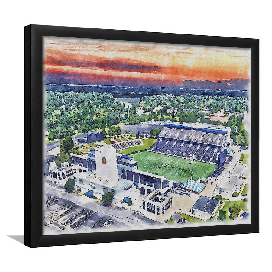 Navy Midshipmen, Navy Marine Corps Memorial Painting Stadium Watercolor, Sport Gift Art, Framed Art Print Wall Decor